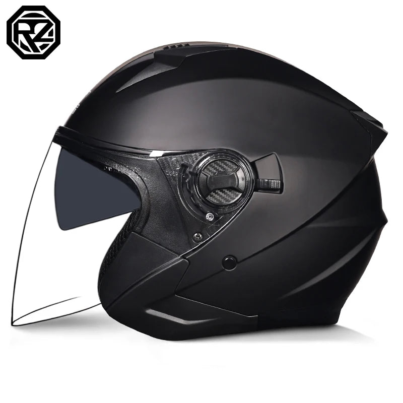 2025 Latest High Quality Motorcycle Helmet Half Covering Dual Lens Cascos para Motos Male Female Couple Capacetes de Moto