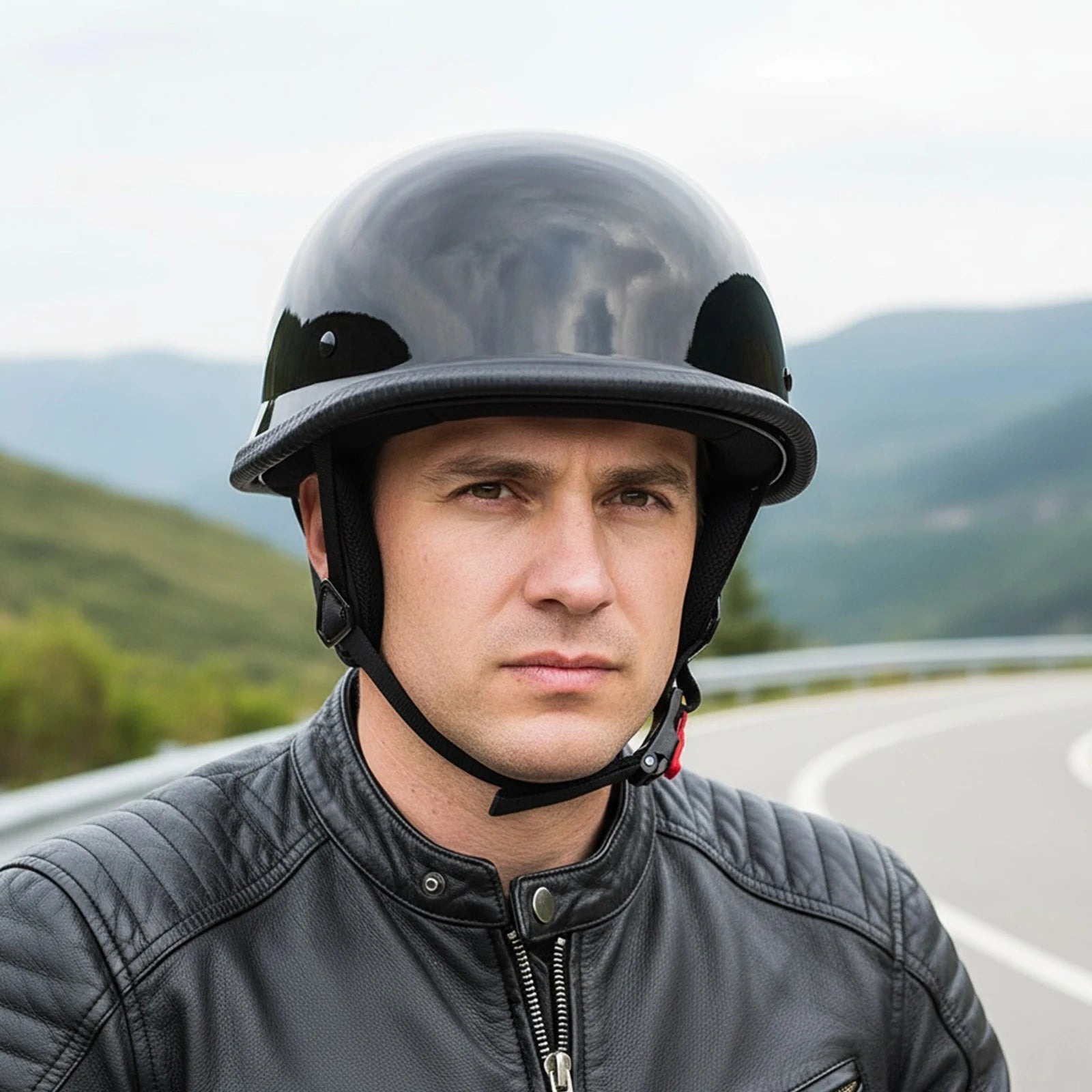 Vintage Motorcycle Cruiser Helmet German Style Motorcycle Helmet Safety Helmet for Men Women