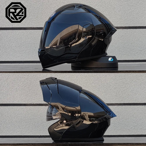 2025 professional motorcycle sports flip helmet ABS material modular dual lens full face helmet DOT certification