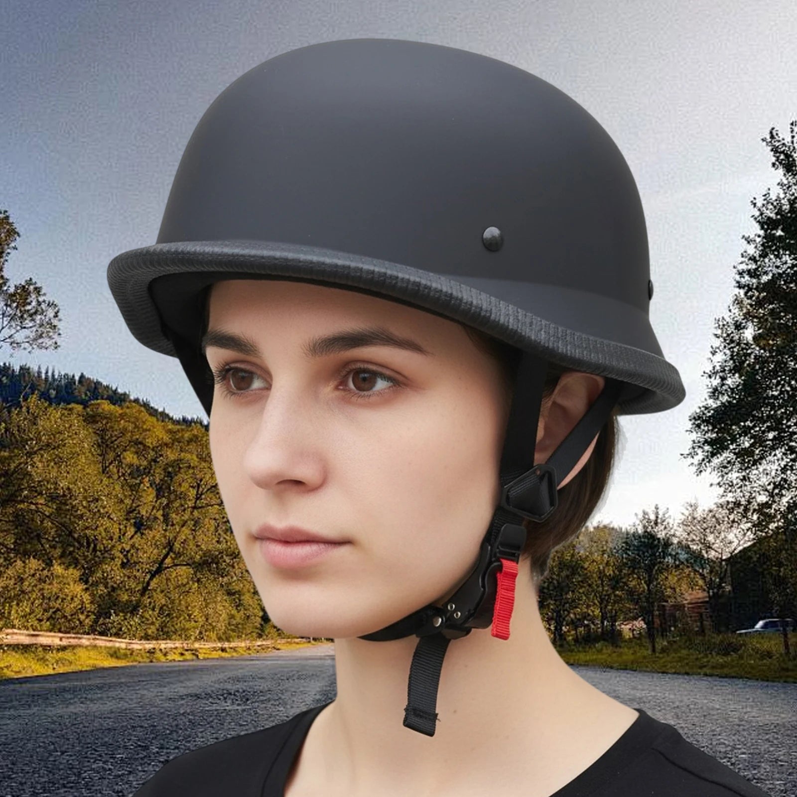 Vintage Motorcycle Cruiser Helmet German Style Motorcycle Helmet Safety Helmet for Men Women