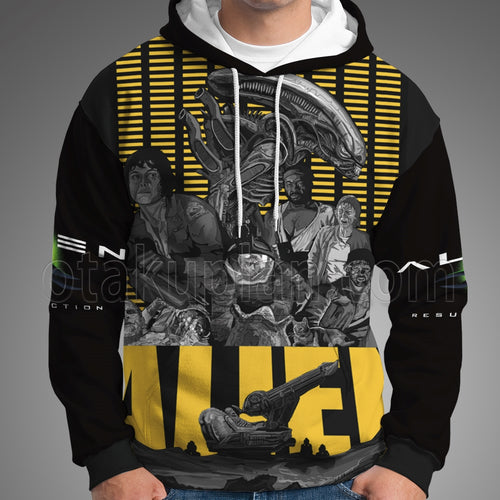 Alien Resurrection 1979 Black And Yellow Hoodie