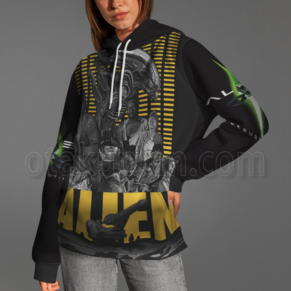 Alien Resurrection 1979 Black And Yellow Hoodie