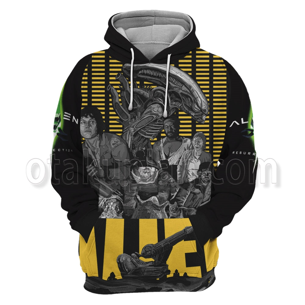 Alien Resurrection 1979 Black And Yellow Hoodie