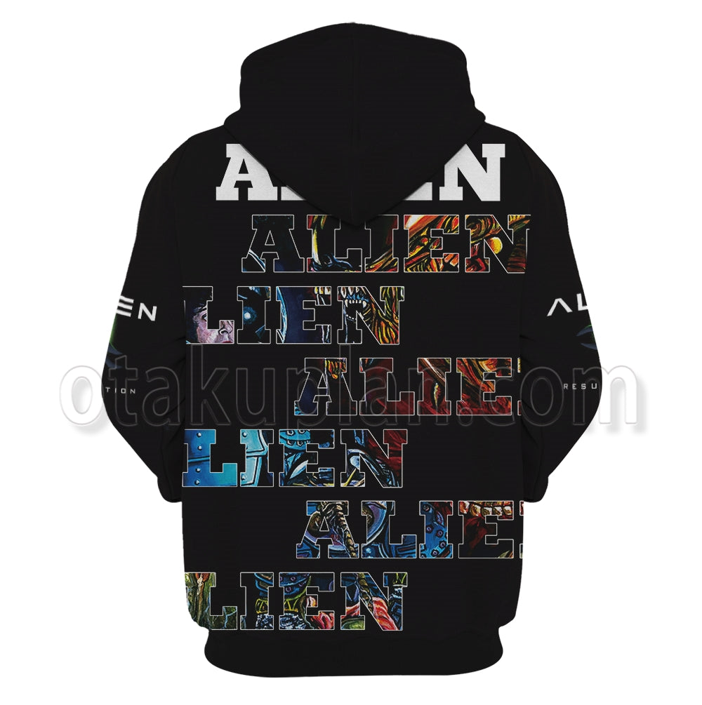 Alien Resurrection 1979 Black And Yellow Hoodie