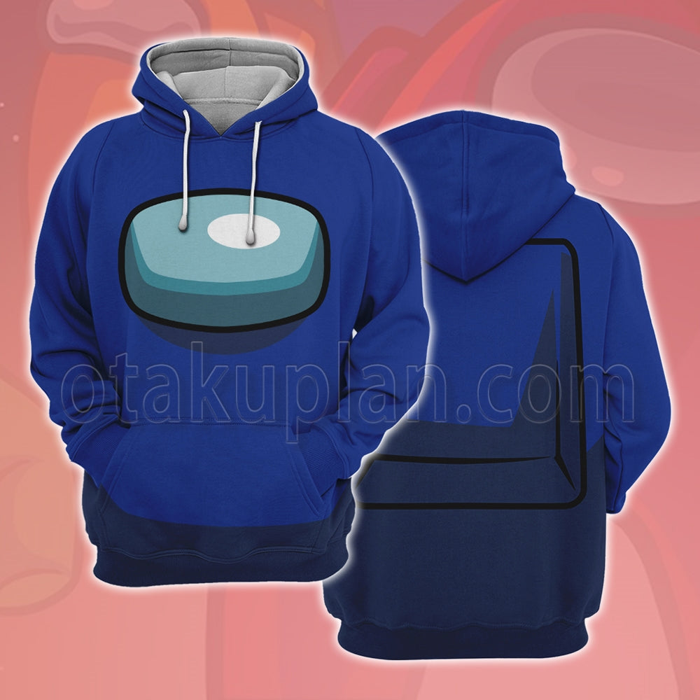 Among Us Crewmate Impostor Blue Cosplay Hoodie