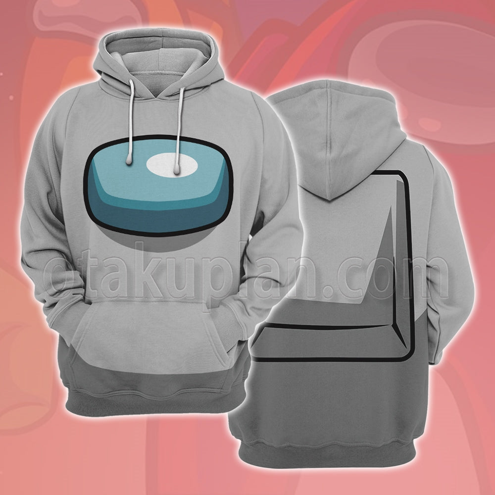 Among Us Crewmate Impostor Gray Cosplay Hoodie