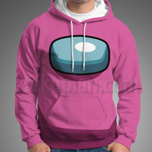 Among Us Crewmate Impostor Pink Cosplay Hoodie