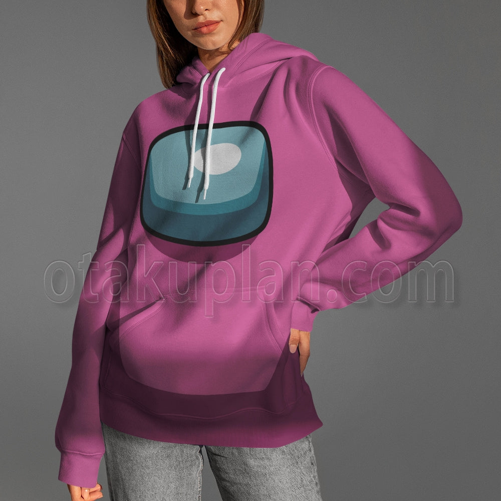 Among Us Crewmate Impostor Pink Cosplay Hoodie
