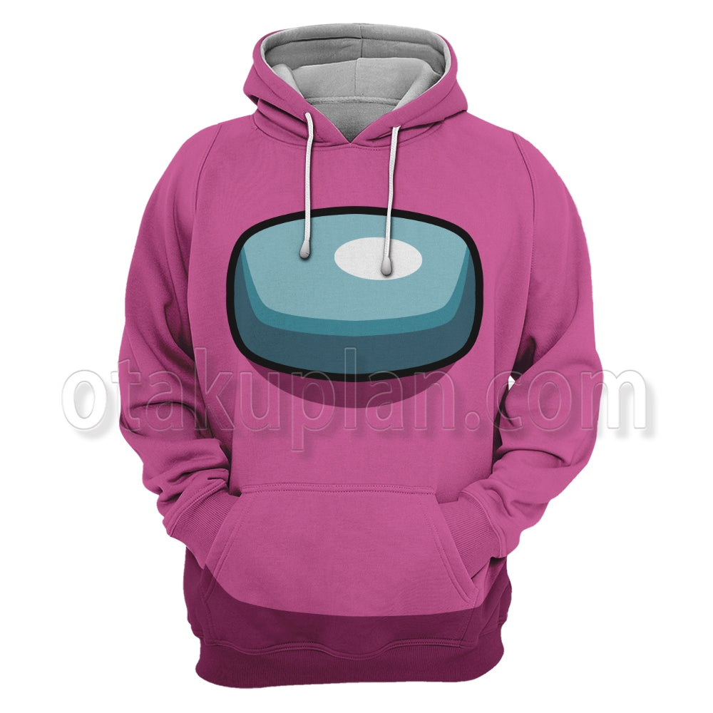 Among Us Crewmate Impostor Pink Cosplay Hoodie