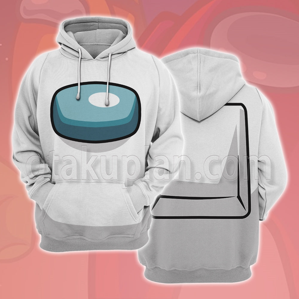 Among Us Crewmate Impostor White Cosplay Hoodie