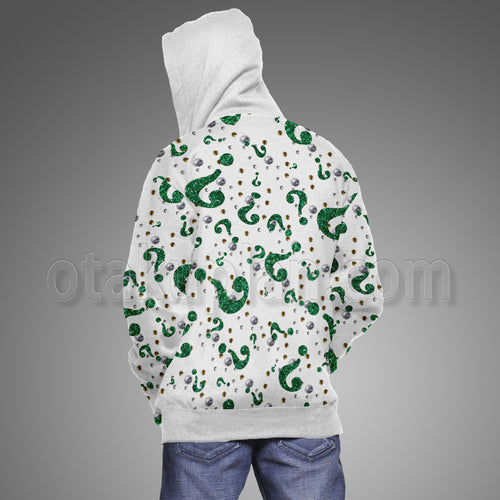 Batman Forever Riddler Rhinestone Hero Suit Cosplay Hoodie