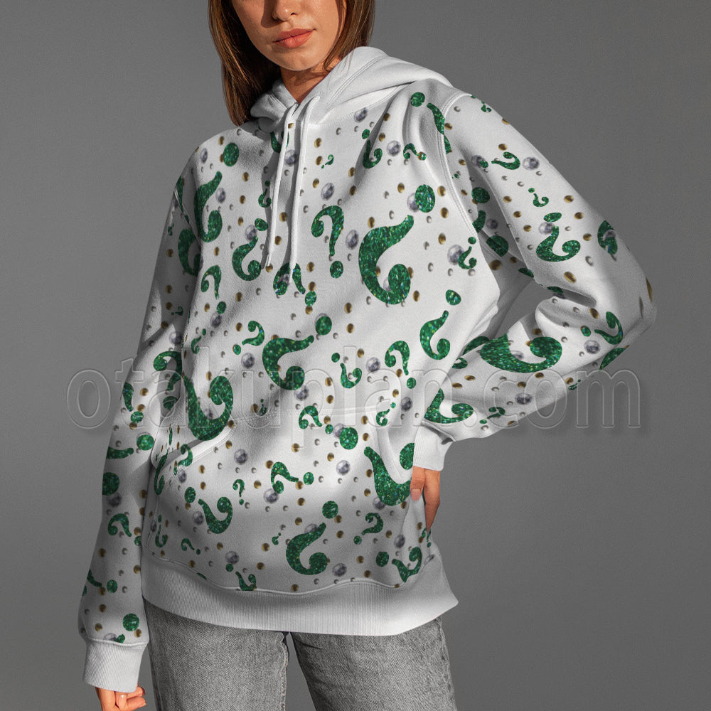 Batman Forever Riddler Rhinestone Hero Suit Cosplay Hoodie