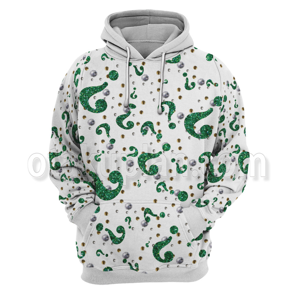 Batman Forever Riddler Rhinestone Hero Suit Cosplay Hoodie