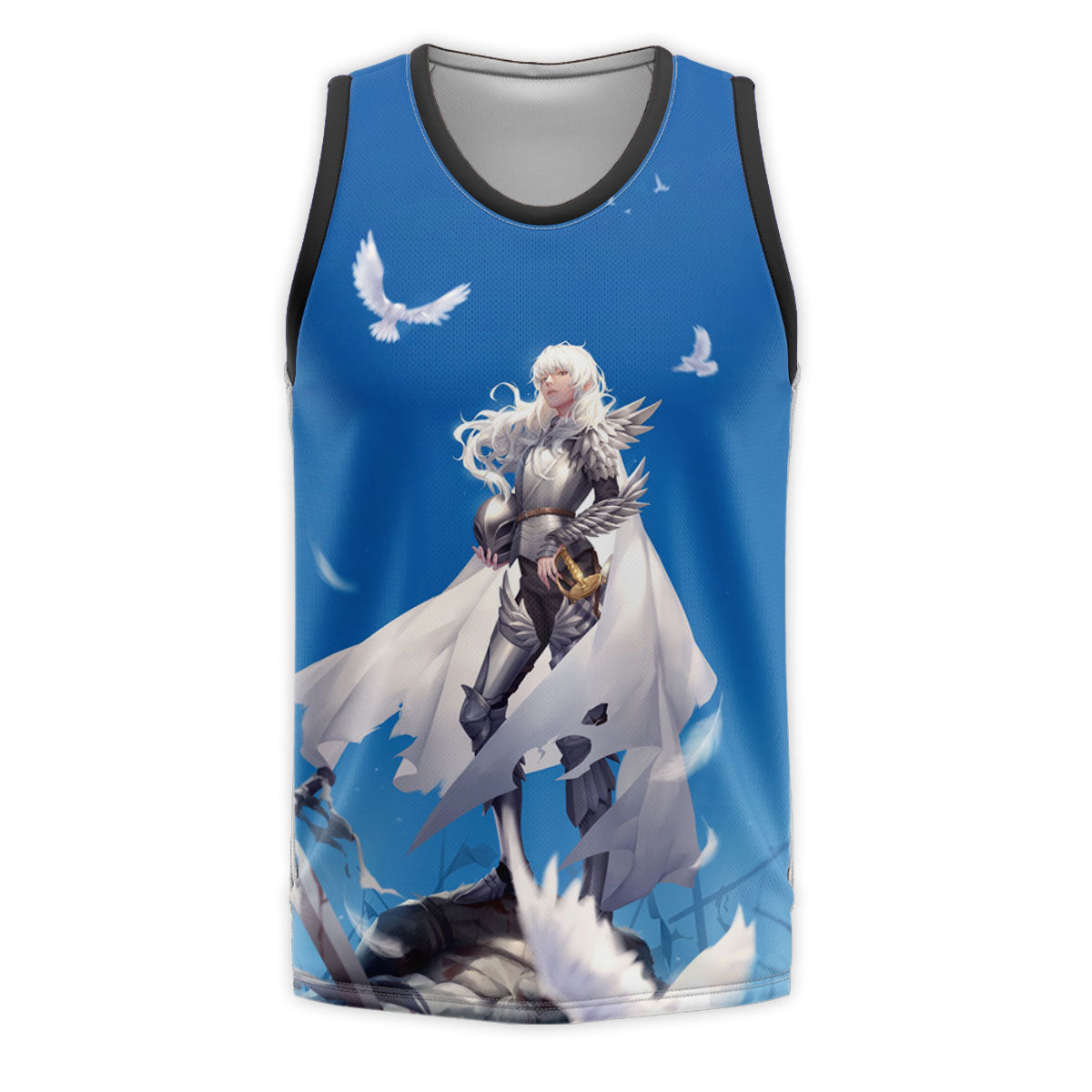 Berserk Griffith Standing Among Pigeons Anime Apparel