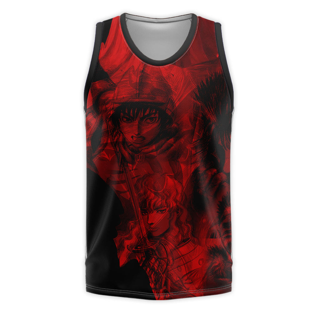 Berserk Guts Allies Red Silhouette Anime Apparel