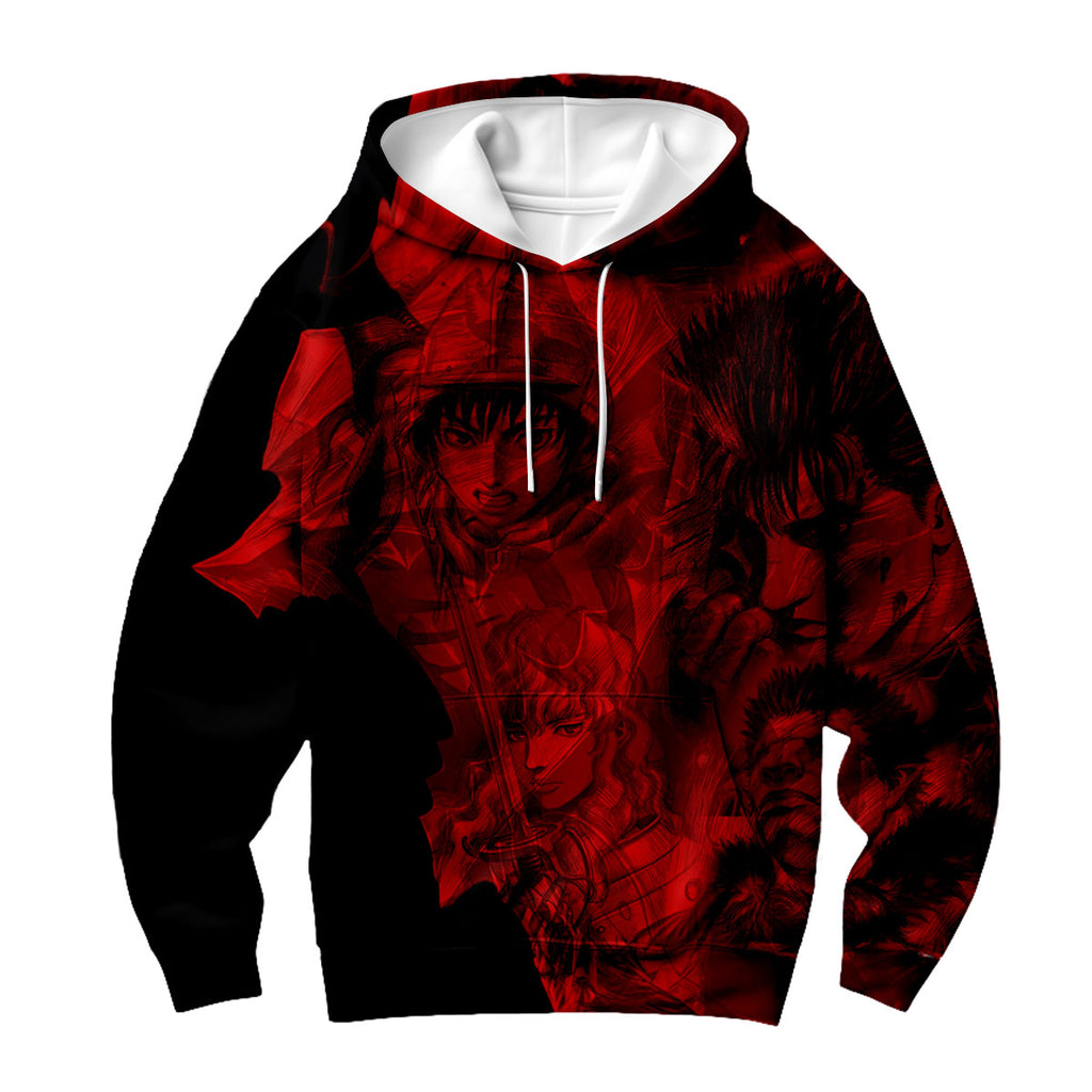 Berserk Guts Allies Red Silhouette Anime Apparel
