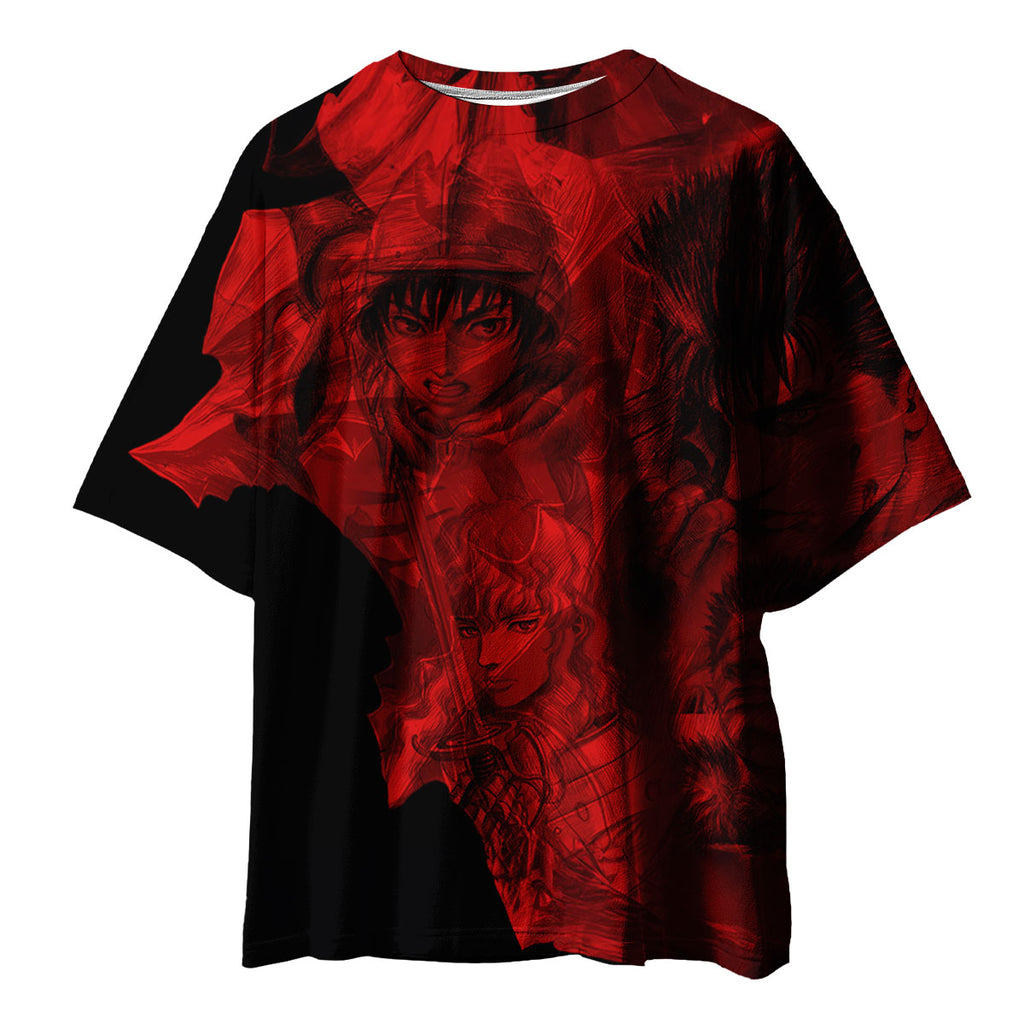 Berserk Guts Allies Red Silhouette Anime Apparel