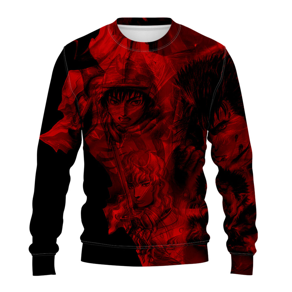 Berserk Guts Allies Red Silhouette Anime Apparel