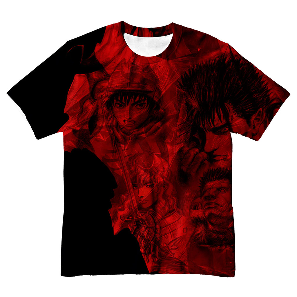 Berserk Guts Allies Red Silhouette Anime Apparel