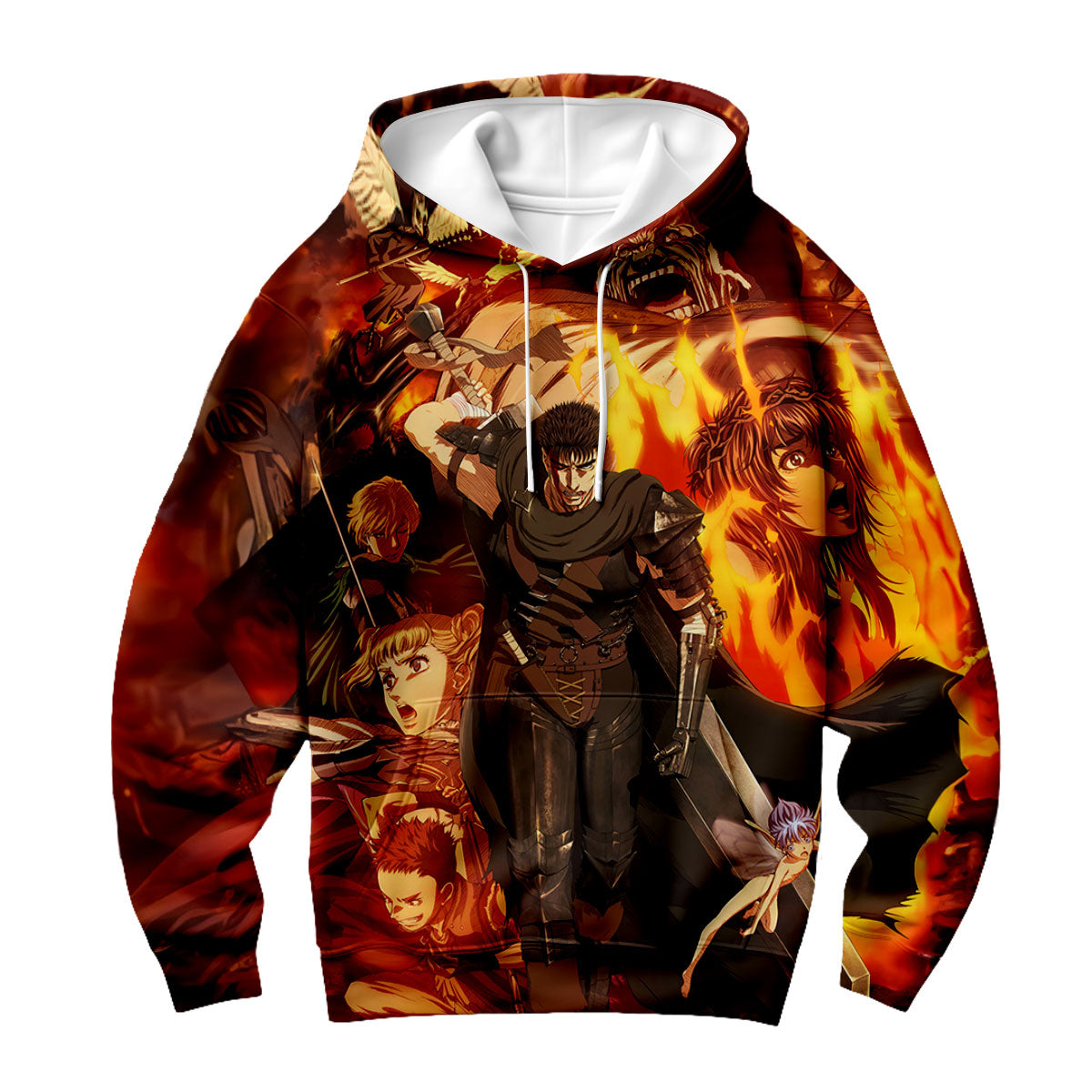 Berserk Guts Amid Allies Chaos Anime Apparel