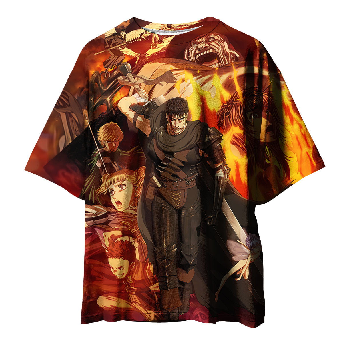 Berserk Guts Amid Allies Chaos Anime Apparel