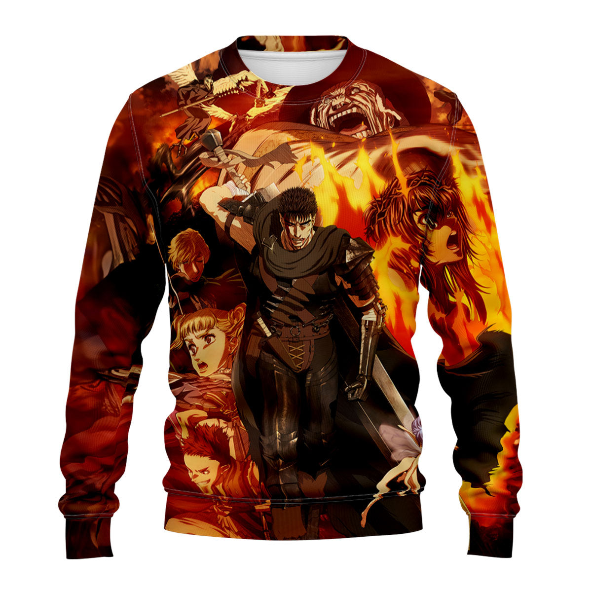 Berserk Guts Amid Allies Chaos Anime Apparel