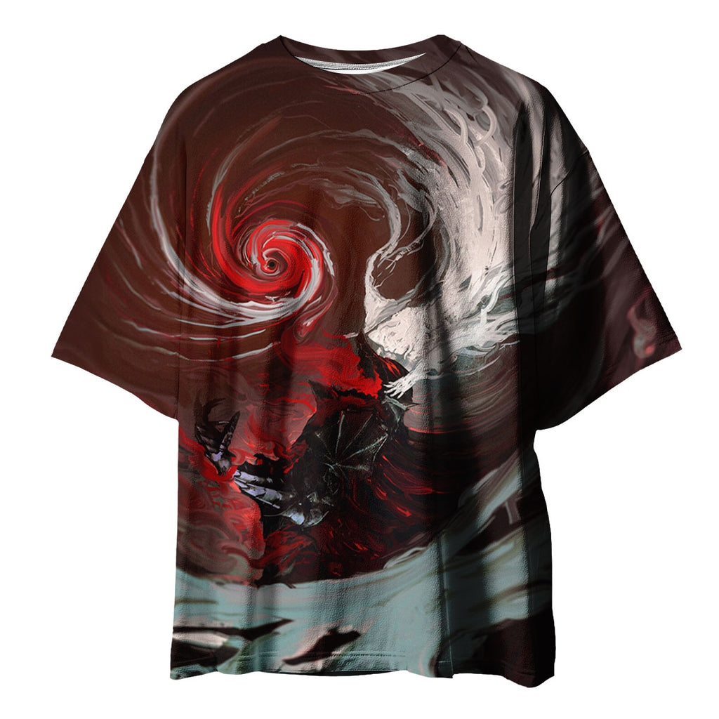 Berserk Guts Amid Swirling Energy Anime Apparel