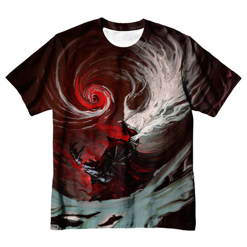 Berserk Guts Amid Swirling Energy Anime Apparel