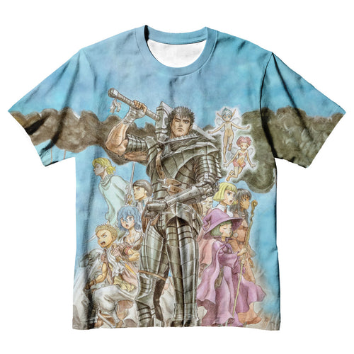 Berserk Guts Battling With Companions Anime Apparel