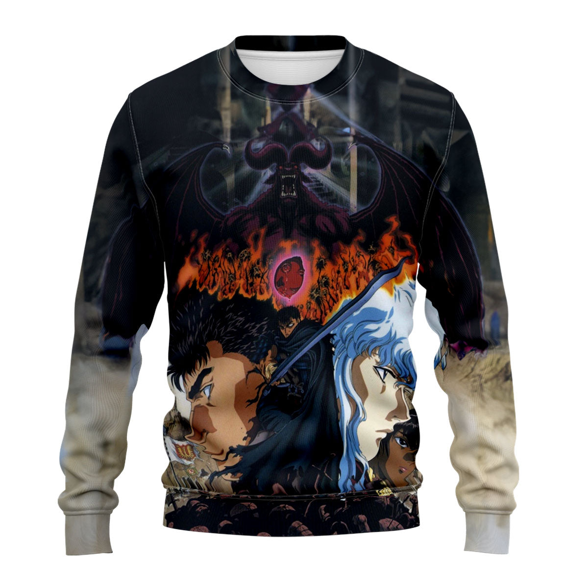 Berserk Guts Griffith Demon Background Anime Apparel
