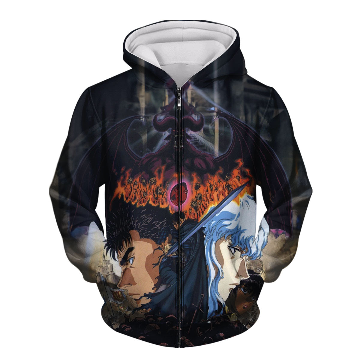 Berserk Guts Griffith Demon Background Anime Apparel