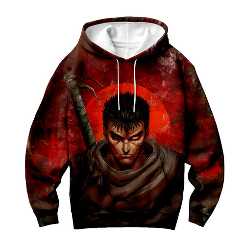 Berserk Guts Serious Sword Stance Anime Apparel