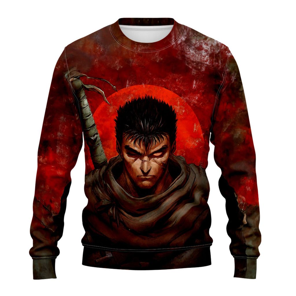 Berserk Guts Serious Sword Stance Anime Apparel