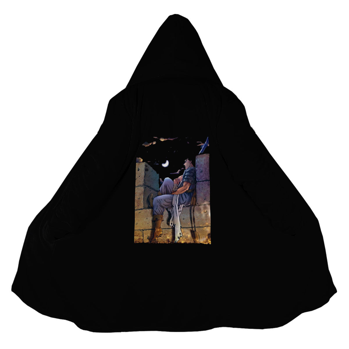 Berserk Guts Sitting On Wall Anime Apparel