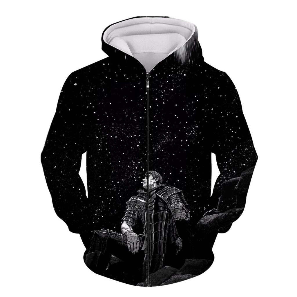 Berserk Guts Sitting Under Stars Anime Apparel