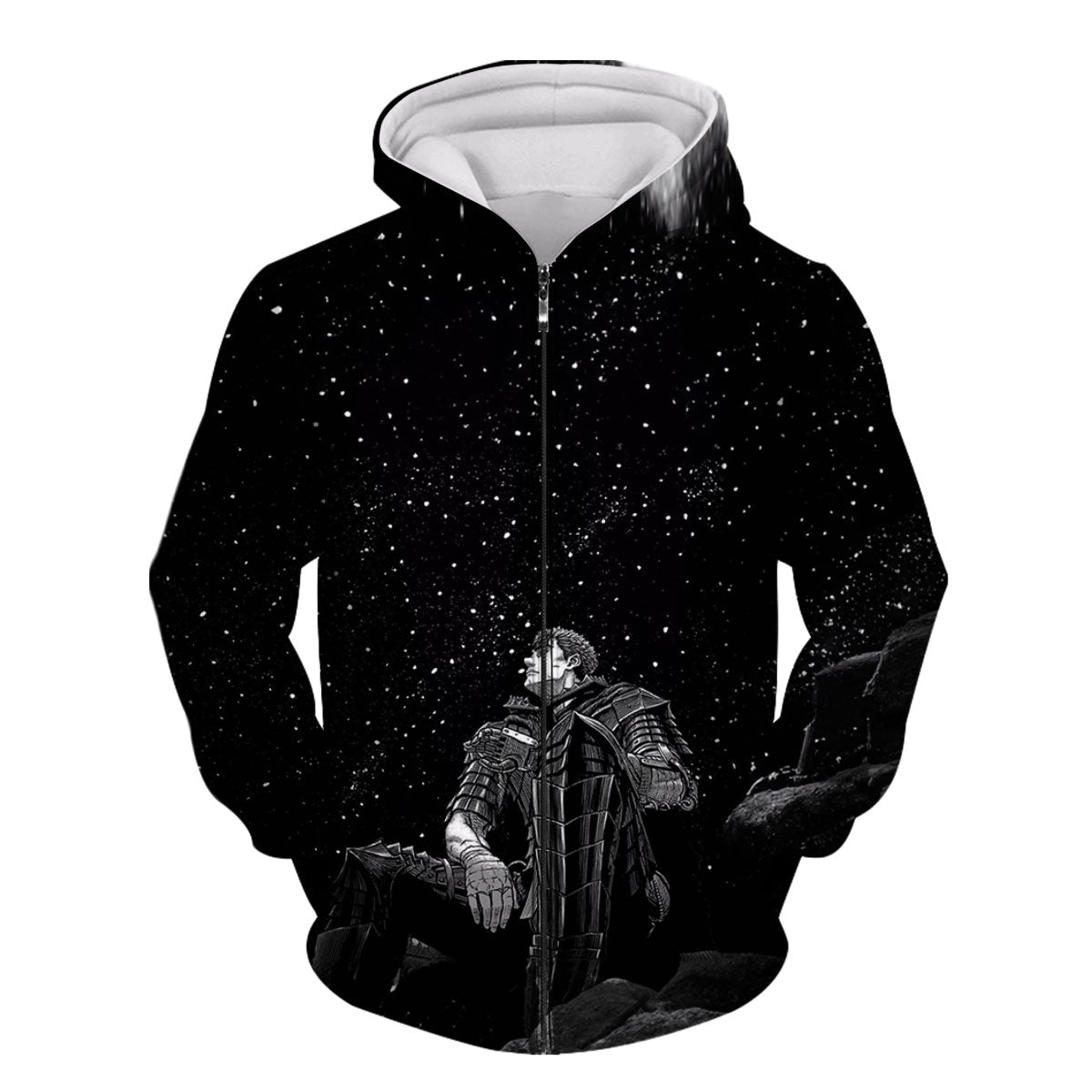 Berserk Guts Sitting Under Stars Anime Apparel