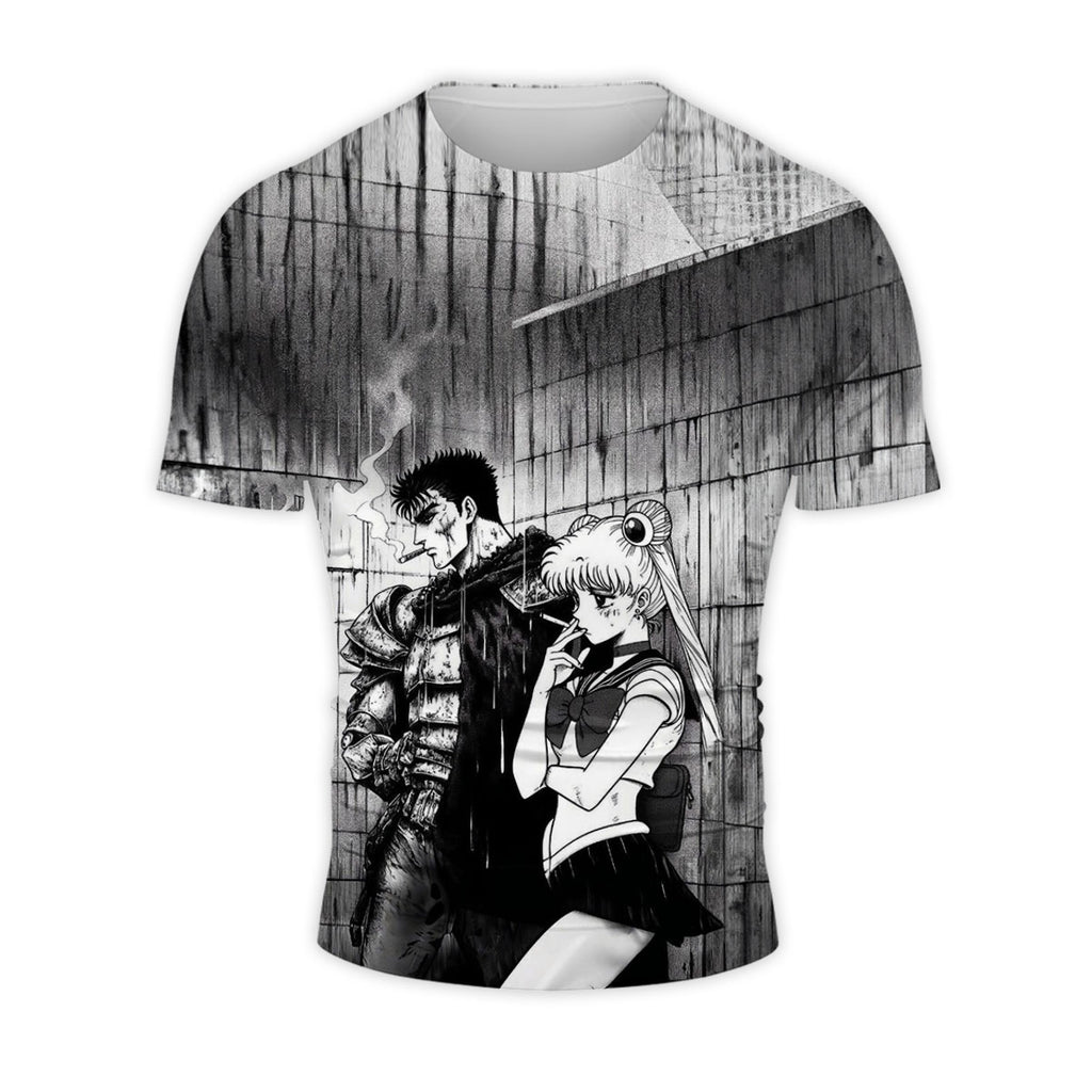 Berserk Guts Smoking Crossover Warrior Anime Apparel