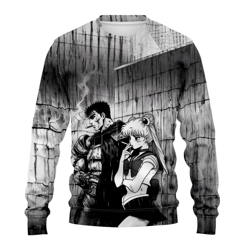 Berserk Guts Smoking Crossover Warrior Anime Apparel