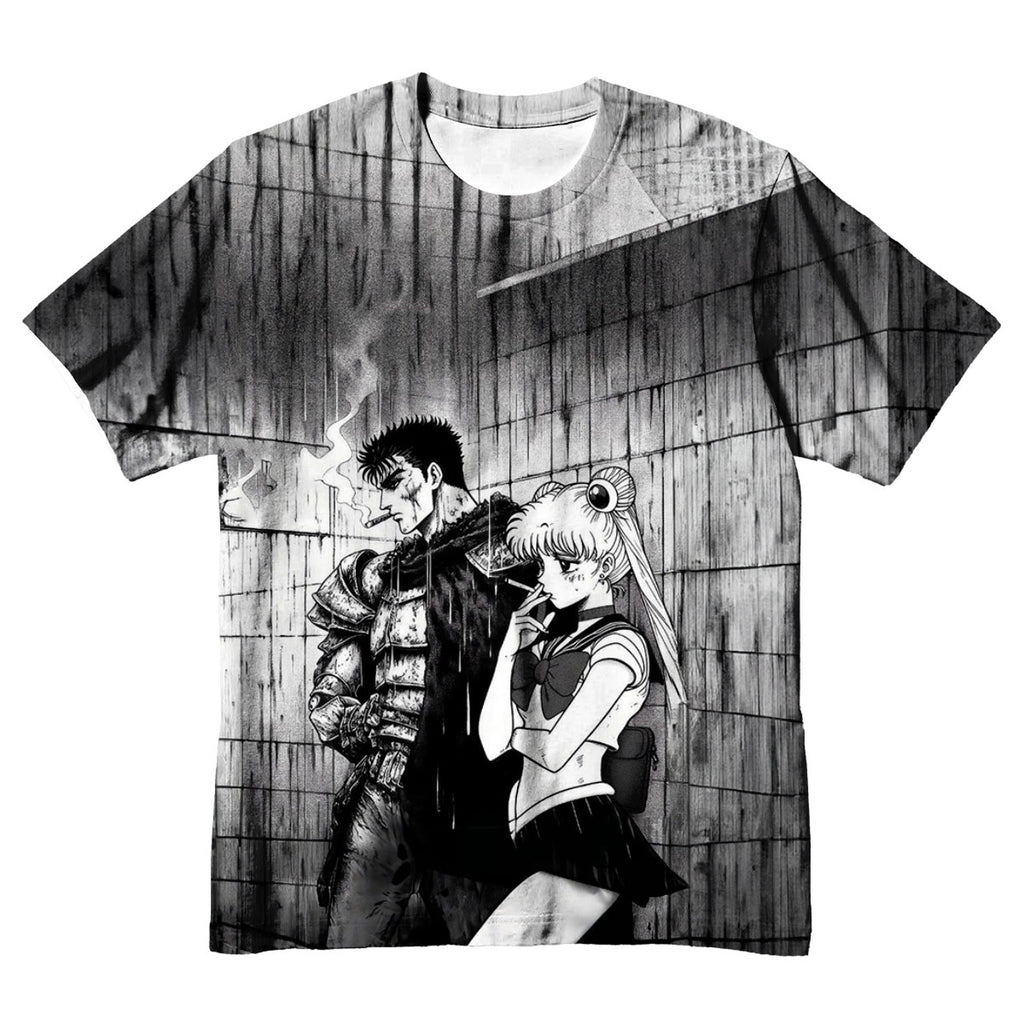 Berserk Guts Smoking Crossover Warrior Anime Apparel