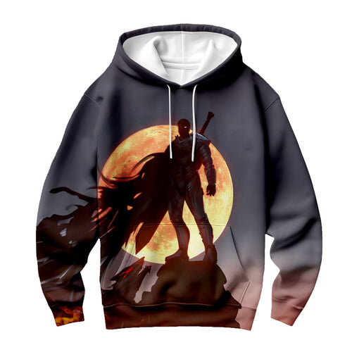 Berserk Guts Standing On Rocks Anime Apparel