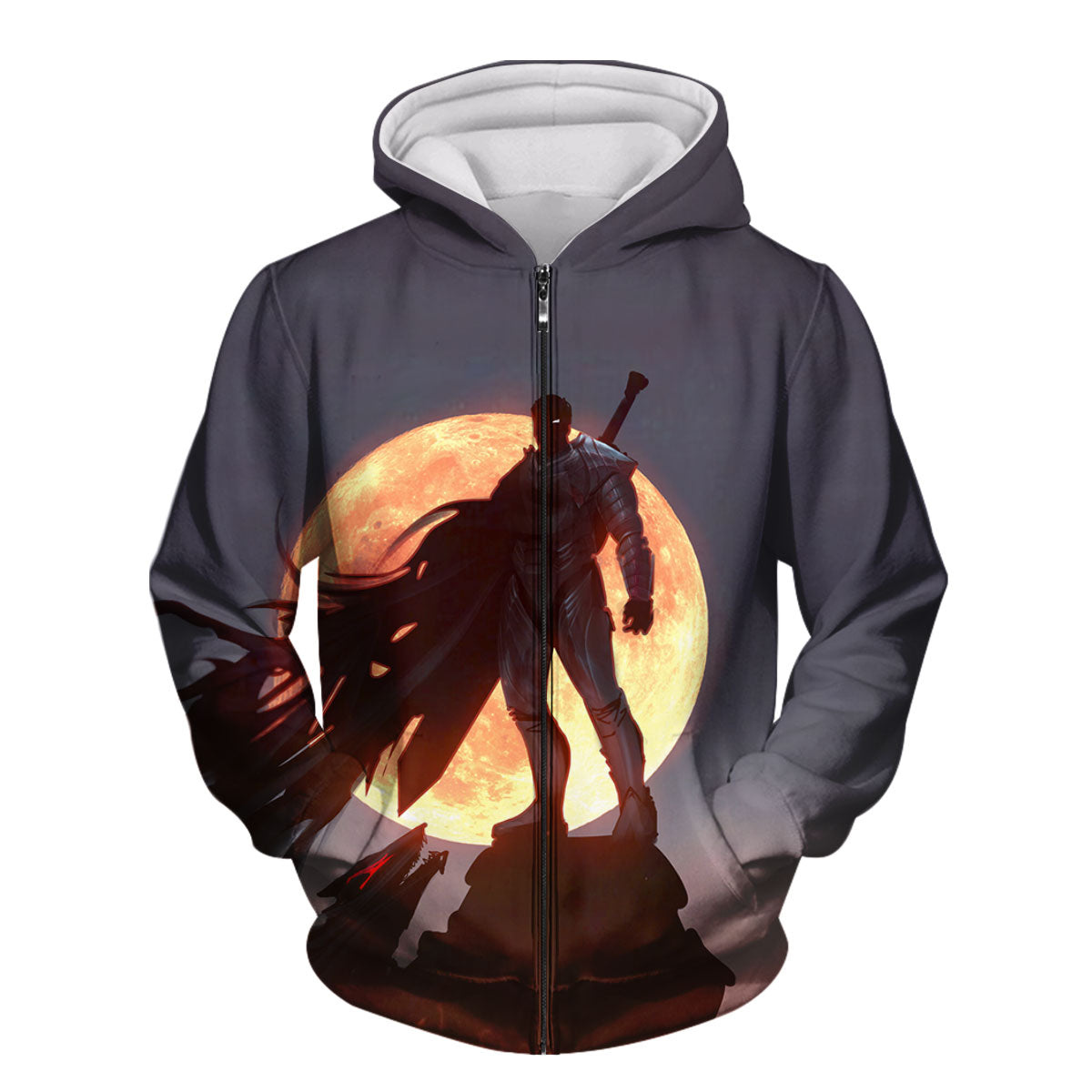 Berserk Guts Standing On Rocks Anime Apparel