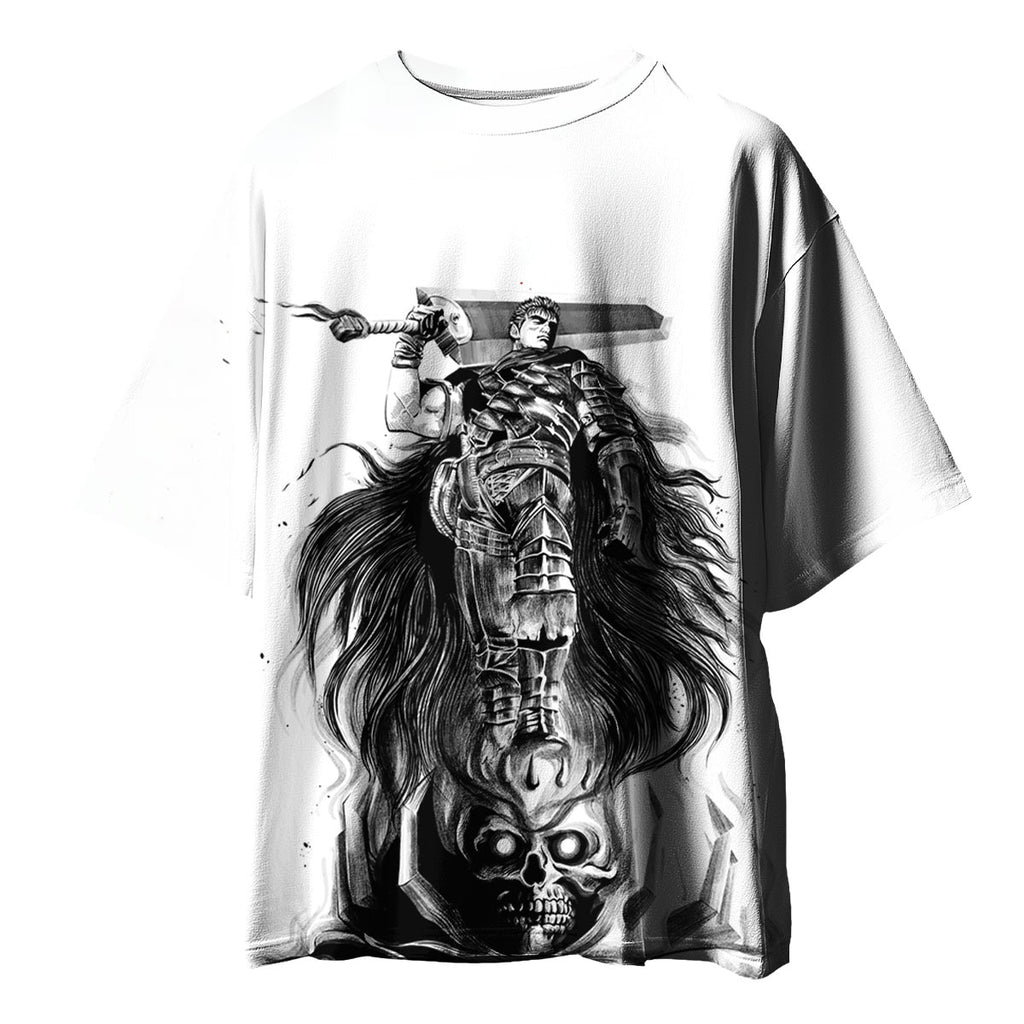 Berserk Guts Standing On Skull Anime Apparel