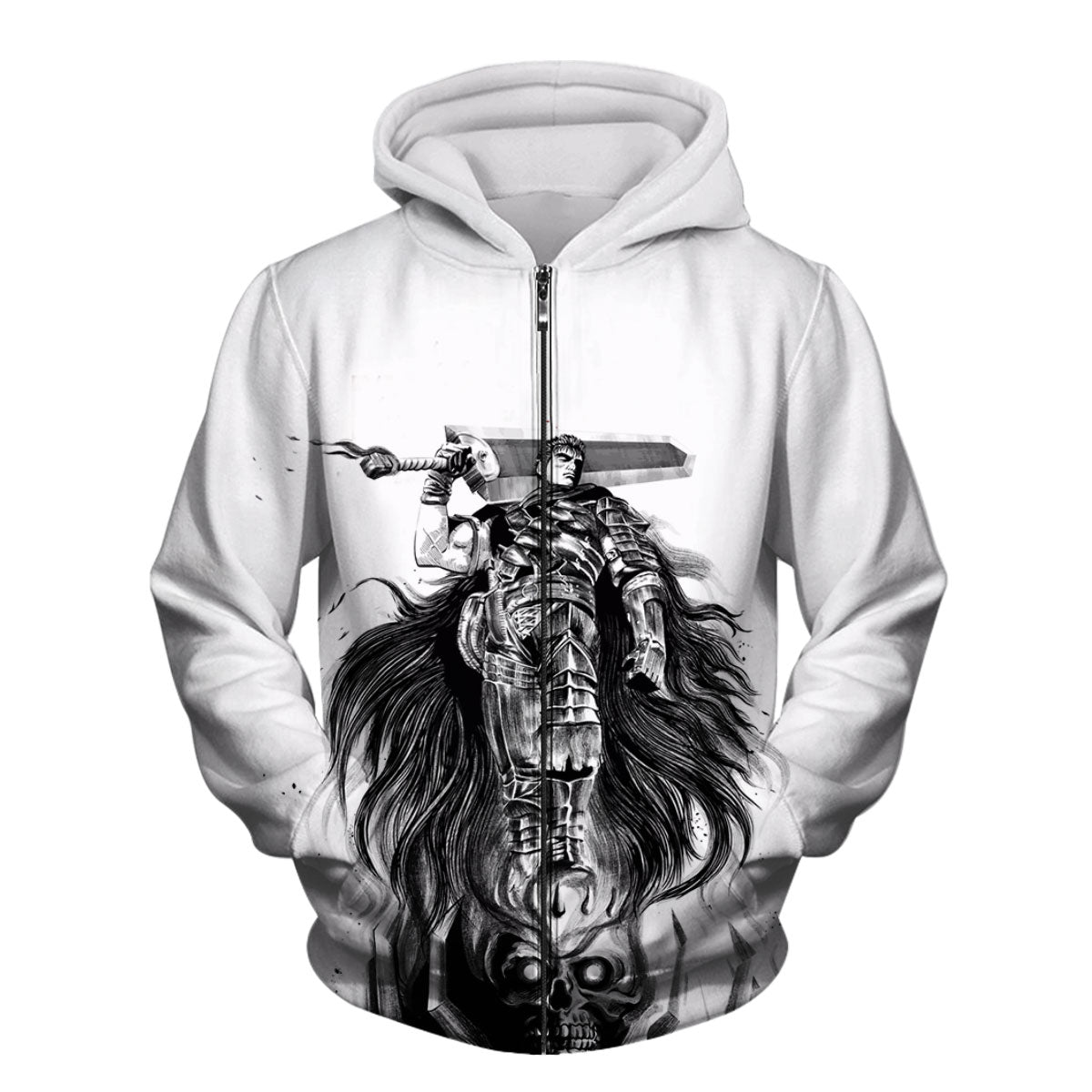 Berserk Guts Standing On Skull Anime Apparel