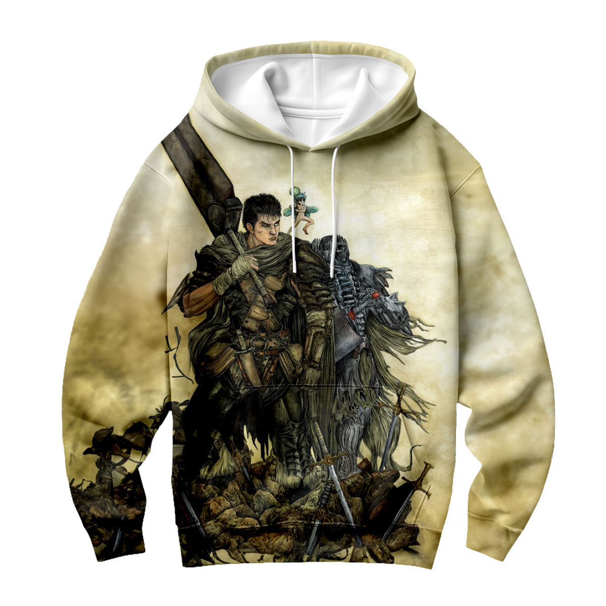 Berserk Guts Standing With Companions Anime Apparel