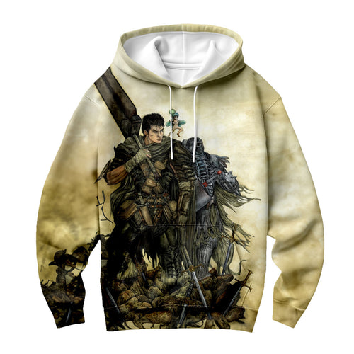 Berserk Guts Standing With Companions Anime Apparel