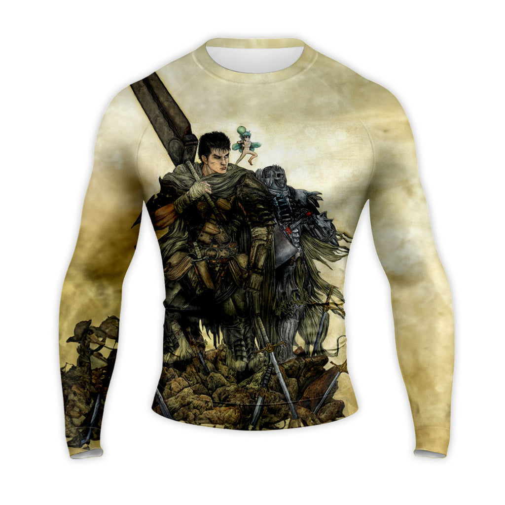 Berserk Guts Standing With Companions Anime Apparel