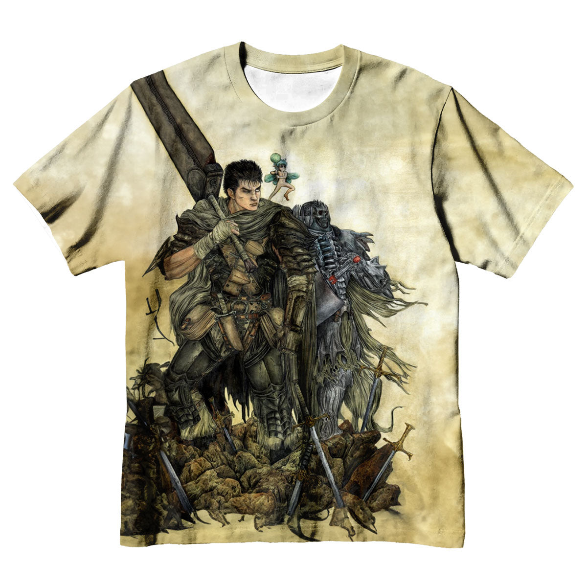Berserk Guts Standing With Companions Anime Apparel