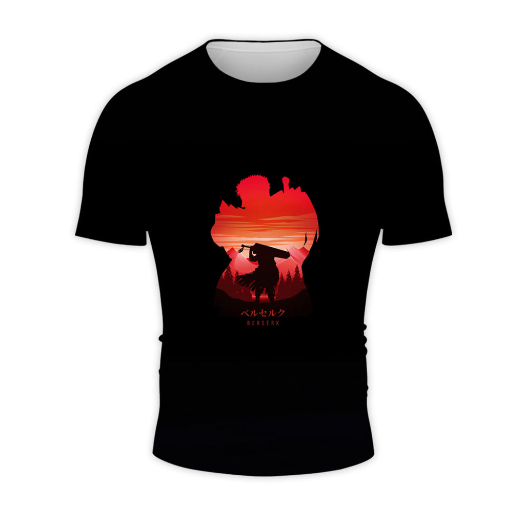 Berserk Guts Sunset Silhouette Anime Apparel