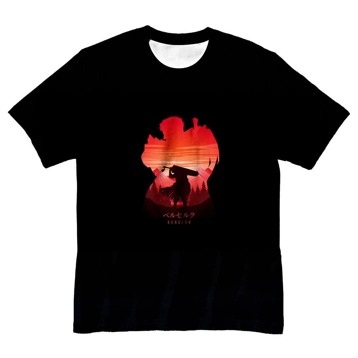 Berserk Guts Sunset Silhouette Anime Apparel