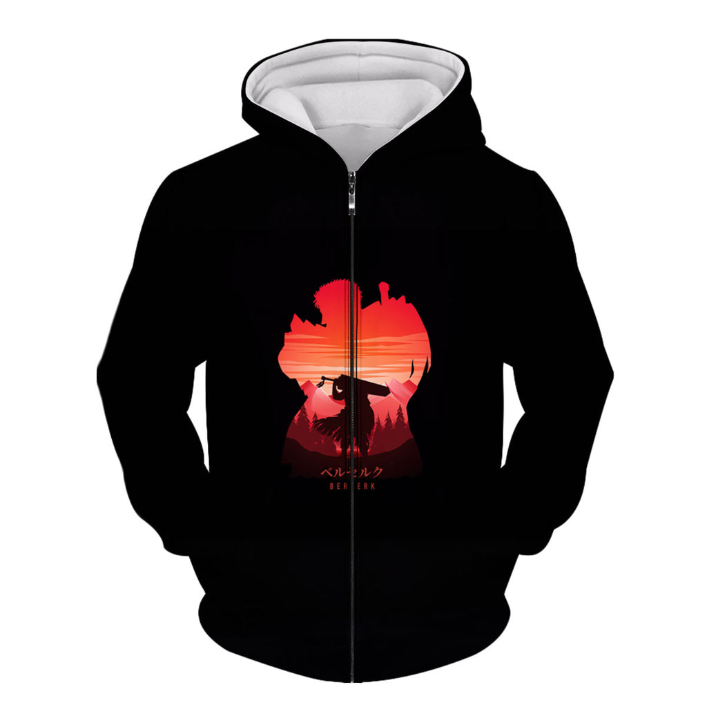 Berserk Guts Sunset Silhouette Anime Apparel